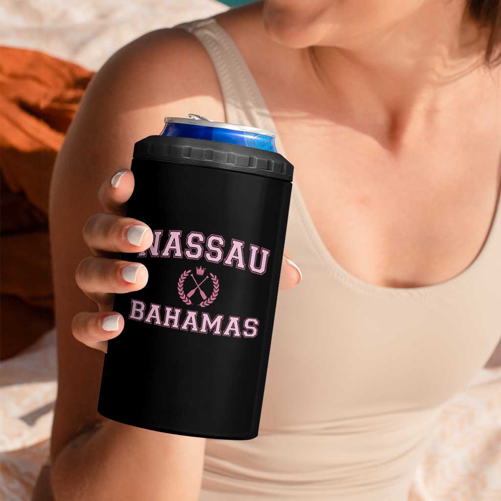 Nassau Souvenir 4 in 1 Can Cooler Tumbler Bahamas Rowing Summer Vacation Girls Trip - Wonder Print Shop