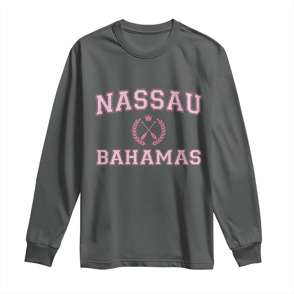 Nassau Souvenir Long Sleeve Shirt Bahamas Rowing Summer Vacation Girls Trip - Wonder Print Shop
