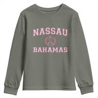 Nassau Souvenir Youth Sweatshirt Bahamas Rowing Summer Vacation Girls Trip - Wonder Print Shop