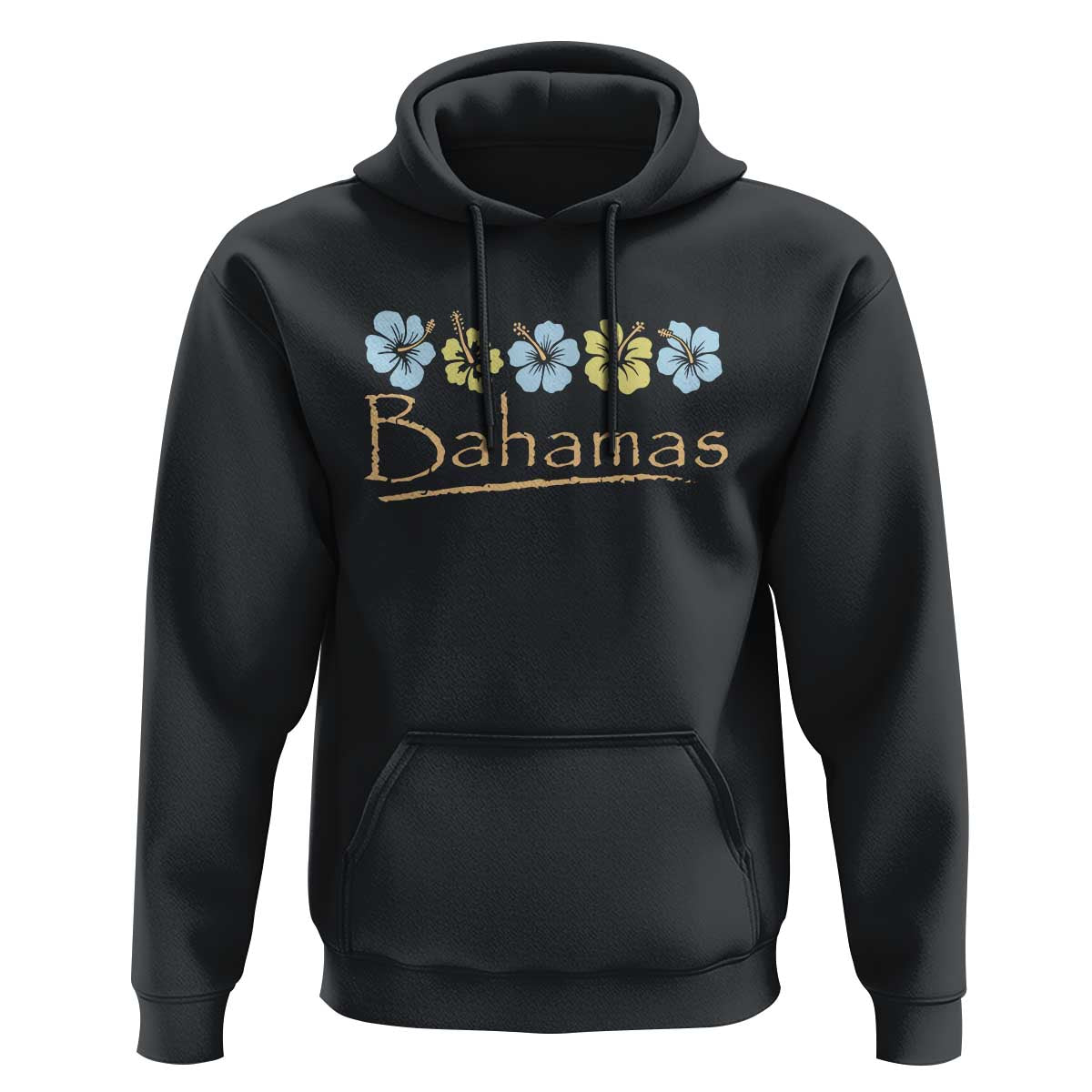 Bahamas Hoodie Hibiscus Flower Summer Beachy Vacation - Wonder Print Shop