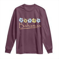 Bahamas Long Sleeve Shirt Hibiscus Flower Summer Beachy Vacation - Wonder Print Shop