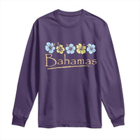 Bahamas Long Sleeve Shirt Hibiscus Flower Summer Beachy Vacation - Wonder Print Shop