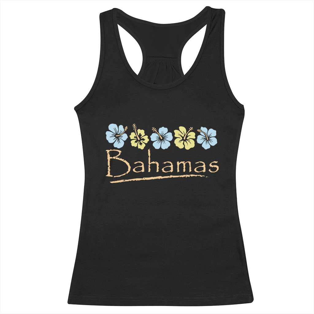 Bahamas Racerback Tank Top Hibiscus Flower Summer Beachy Vacation - Wonder Print Shop