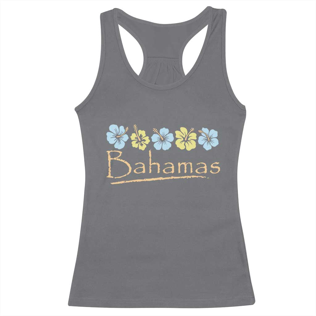 Bahamas Racerback Tank Top Hibiscus Flower Summer Beachy Vacation - Wonder Print Shop