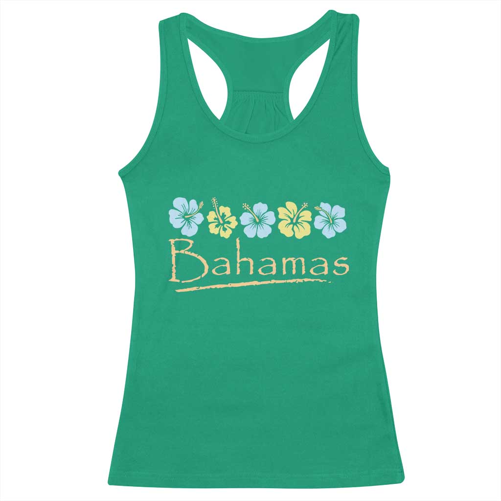 Bahamas Racerback Tank Top Hibiscus Flower Summer Beachy Vacation - Wonder Print Shop