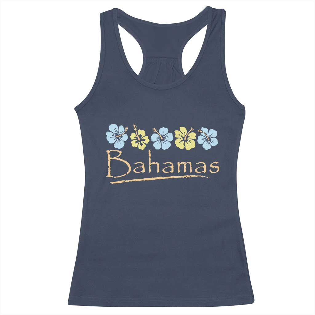 Bahamas Racerback Tank Top Hibiscus Flower Summer Beachy Vacation - Wonder Print Shop