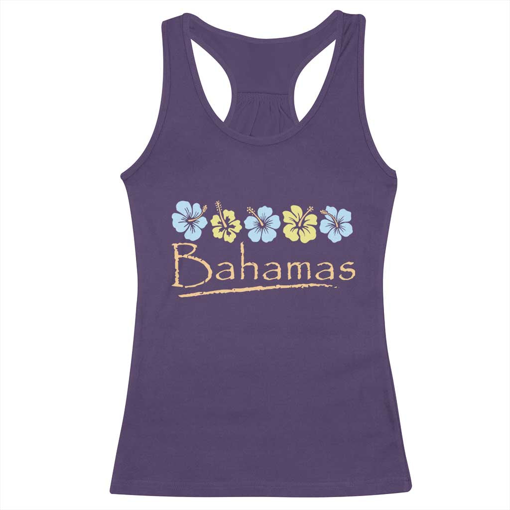 Bahamas Racerback Tank Top Hibiscus Flower Summer Beachy Vacation - Wonder Print Shop