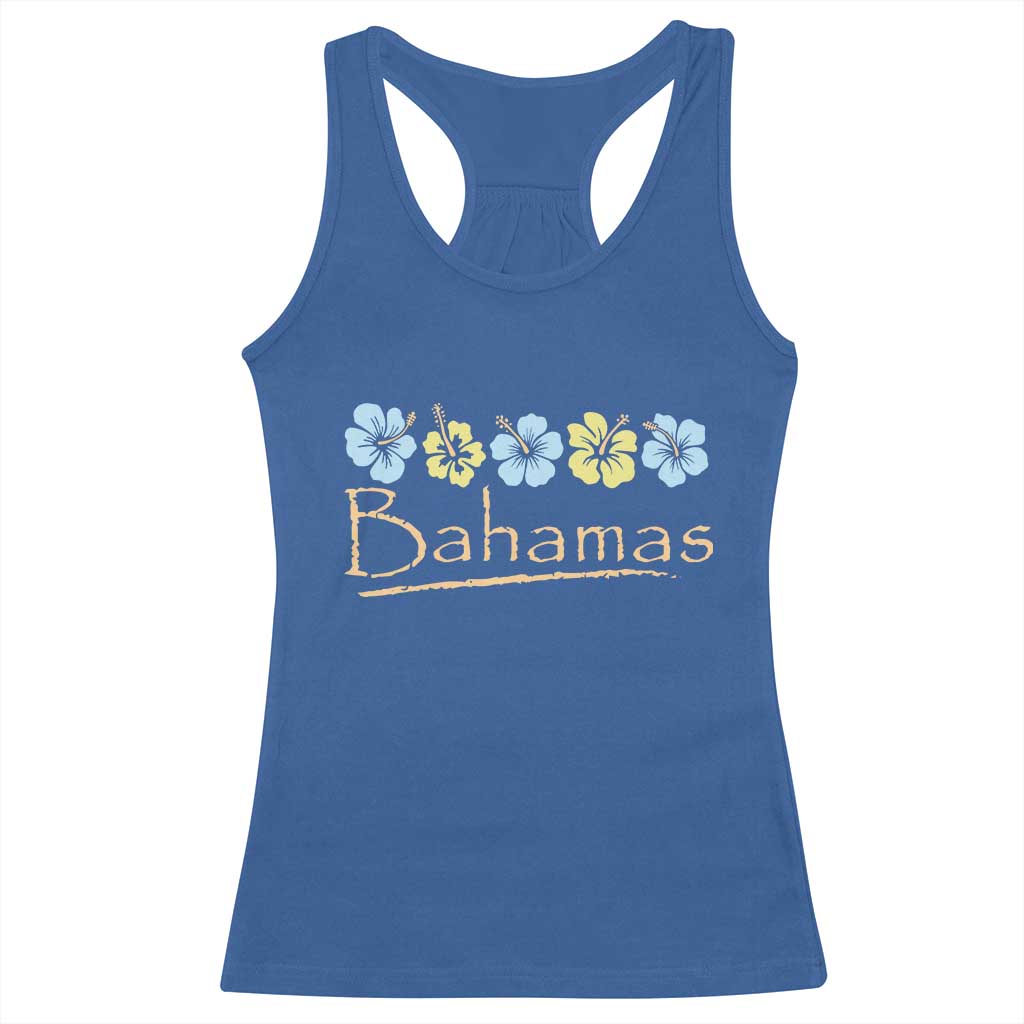 Bahamas Racerback Tank Top Hibiscus Flower Summer Beachy Vacation - Wonder Print Shop