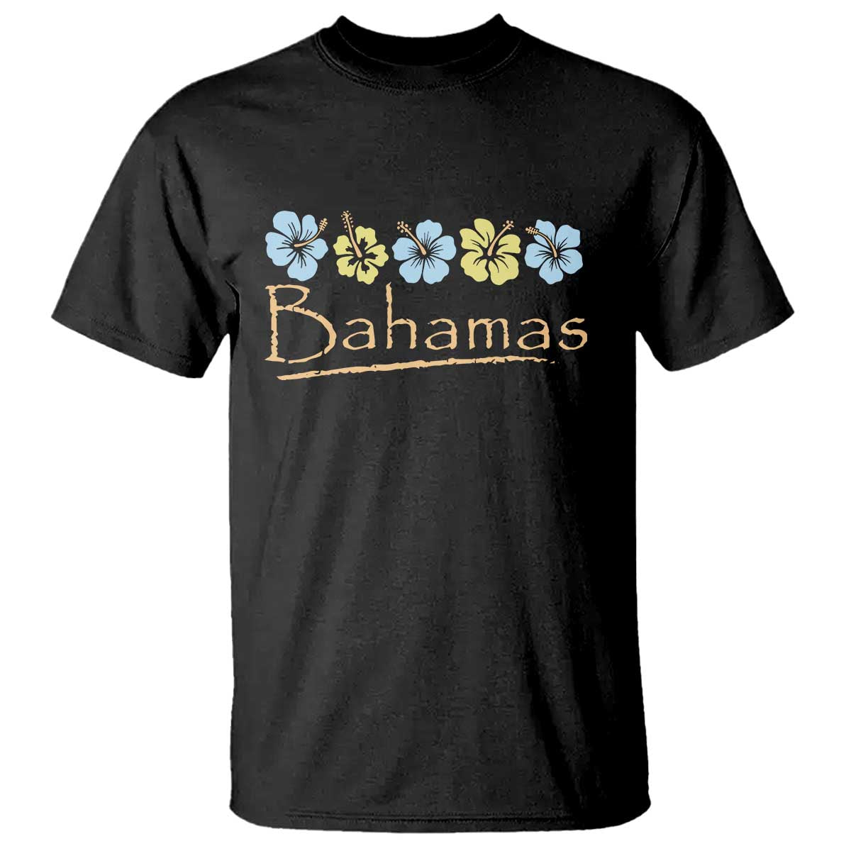 Bahamas T Shirt Hibiscus Flower Summer Beachy Vacation - Wonder Print Shop