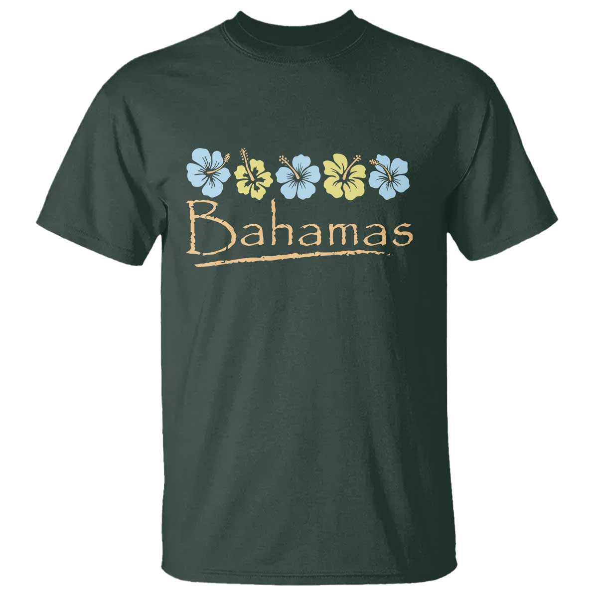 Bahamas T Shirt Hibiscus Flower Summer Beachy Vacation - Wonder Print Shop