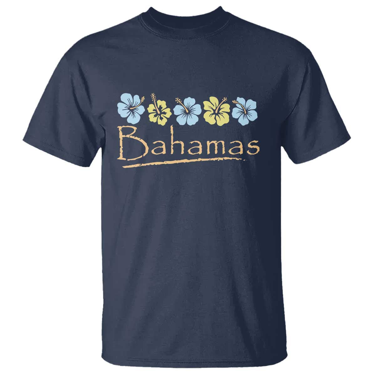 Bahamas T Shirt Hibiscus Flower Summer Beachy Vacation - Wonder Print Shop