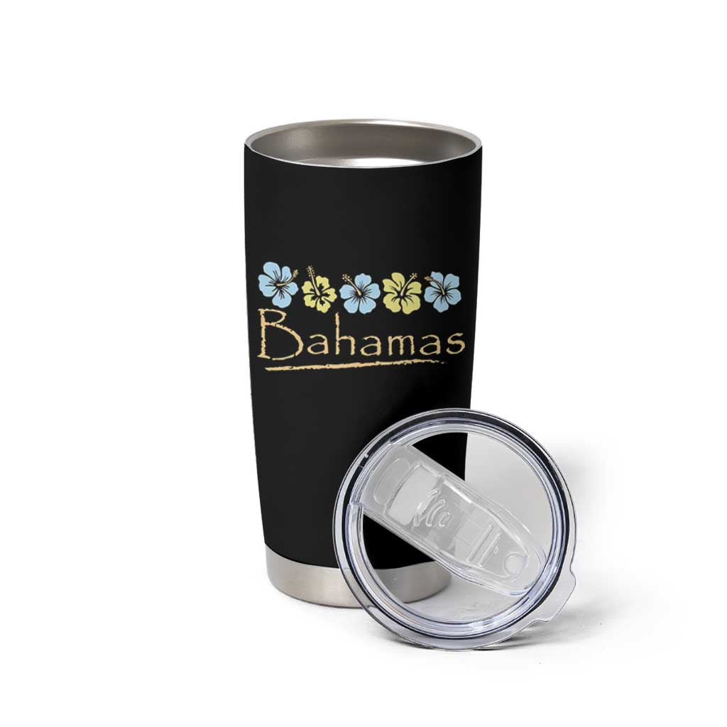 Bahamas Tumbler Cup Hibiscus Flower Summer Beachy Vacation - Wonder Print Shop