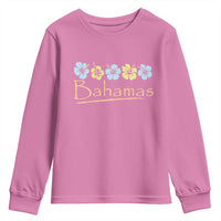 Bahamas Youth Sweatshirt Hibiscus Flower Summer Beachy Vacation - Wonder Print Shop