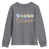 Bahamas Youth Sweatshirt Hibiscus Flower Summer Beachy Vacation - Wonder Print Shop