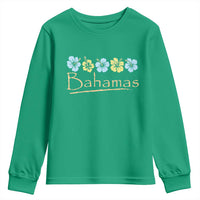 Bahamas Youth Sweatshirt Hibiscus Flower Summer Beachy Vacation - Wonder Print Shop