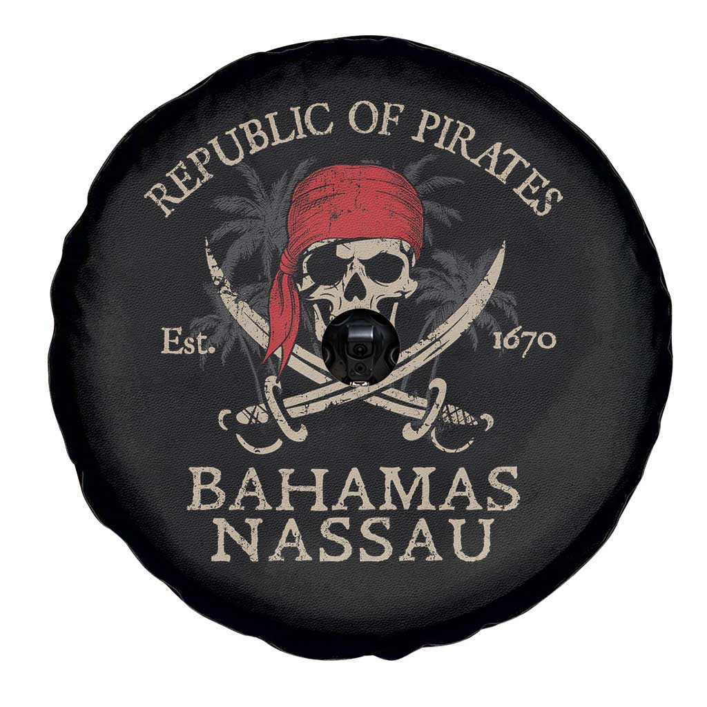 Republic Of Pirates Nassau Bahamas Spare Tire Cover Vintage Caribbean Summer Vacation - Wonder Print Shop