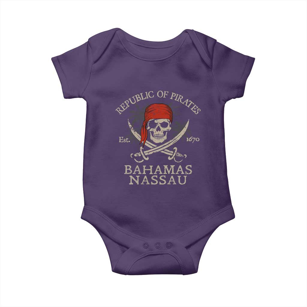 Republic Of Pirates Nassau Bahamas Baby Onesie Vintage Caribbean Summer Vacation - Wonder Print Shop