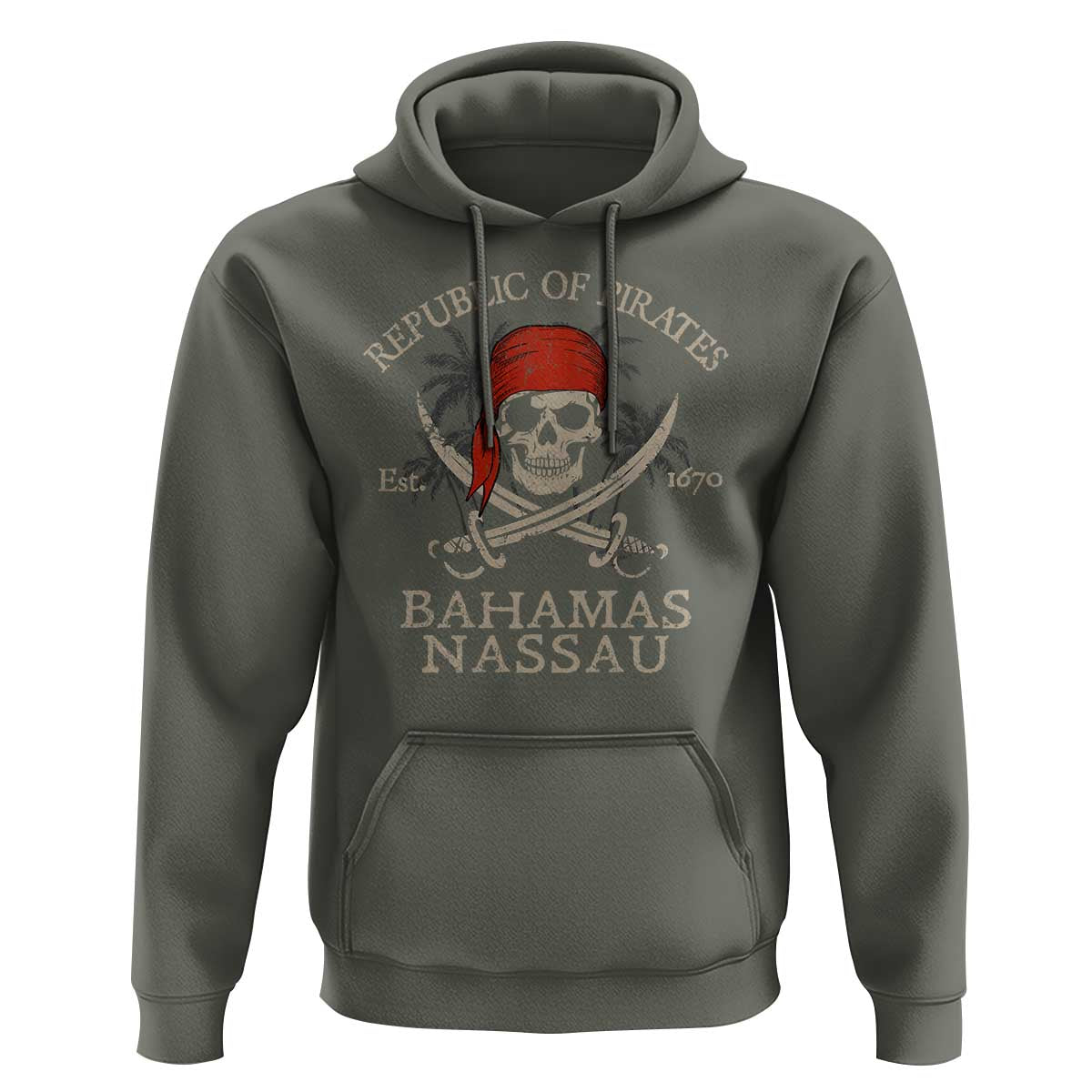 Republic Of Pirates Nassau Bahamas Hoodie Vintage Caribbean Summer Vacation - Wonder Print Shop