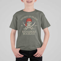 Republic Of Pirates Nassau Bahamas T Shirt For Kid Vintage Caribbean Summer Vacation - Wonder Print Shop