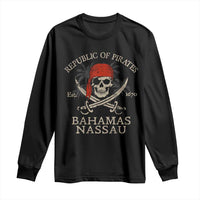 Republic Of Pirates Nassau Bahamas Long Sleeve Shirt Vintage Caribbean Summer Vacation - Wonder Print Shop
