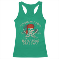 Republic Of Pirates Nassau Bahamas Racerback Tank Top Vintage Caribbean Summer Vacation - Wonder Print Shop