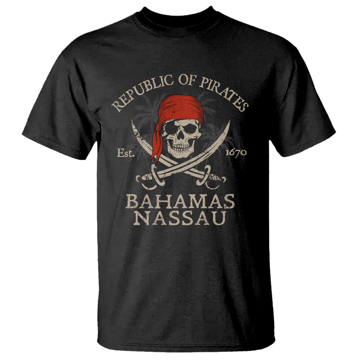 Republic Of Pirates Nassau Bahamas T Shirt Vintage Caribbean Summer Vacation - Wonder Print Shop