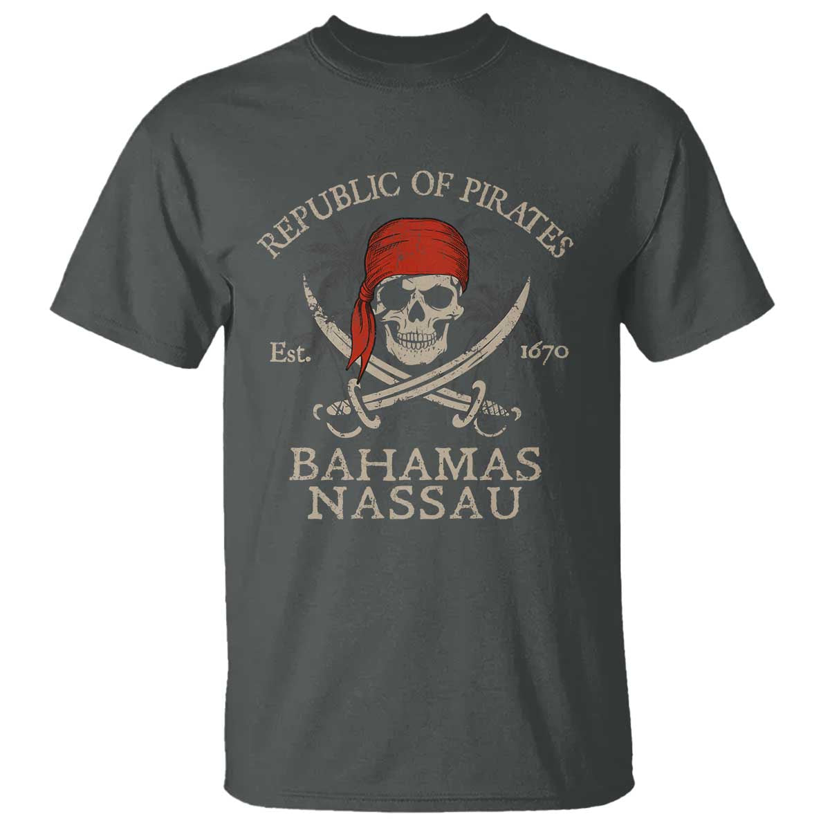 Republic Of Pirates Nassau Bahamas T Shirt Vintage Caribbean Summer Vacation - Wonder Print Shop