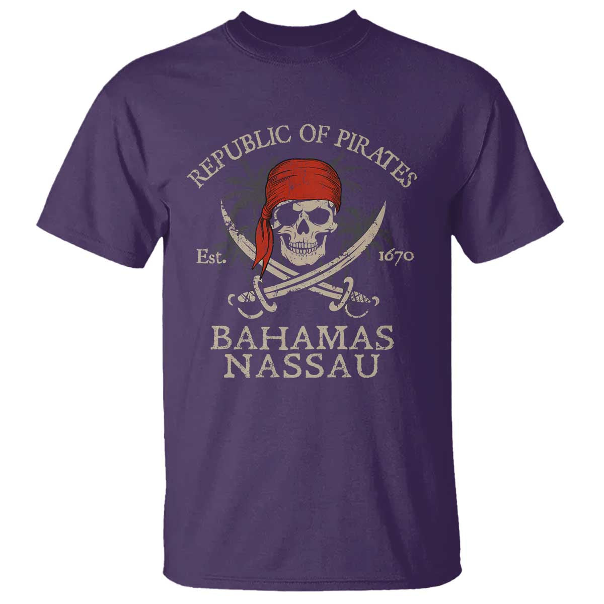 Republic Of Pirates Nassau Bahamas T Shirt Vintage Caribbean Summer Vacation - Wonder Print Shop