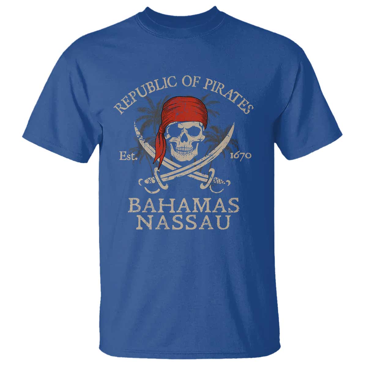 Republic Of Pirates Nassau Bahamas T Shirt Vintage Caribbean Summer Vacation - Wonder Print Shop