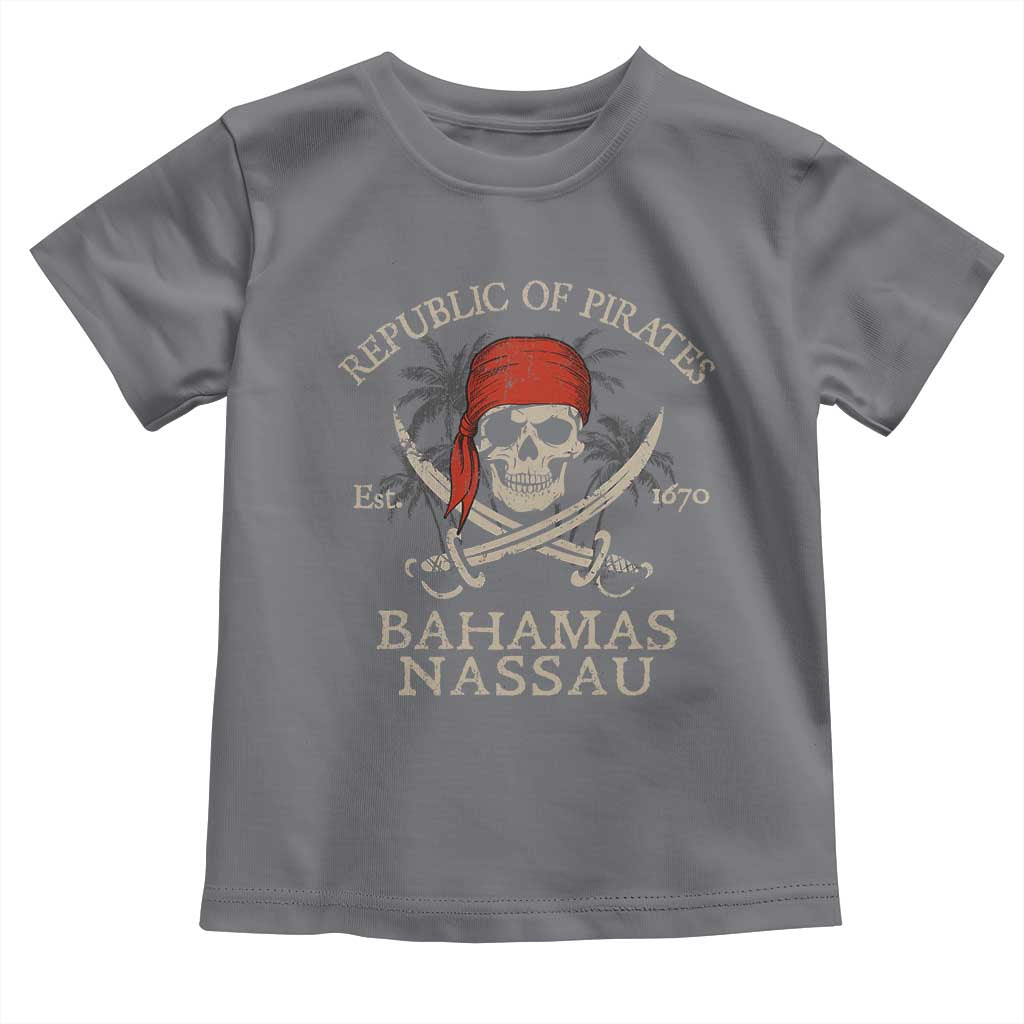 Republic Of Pirates Nassau Bahamas Toddler T Shirt Vintage Caribbean Summer Vacation - Wonder Print Shop