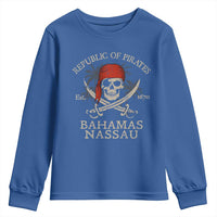 Republic Of Pirates Nassau Bahamas Youth Sweatshirt Vintage Caribbean Summer Vacation - Wonder Print Shop
