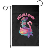 Summerween Mermaid Skeleton Garden Flag Beach Flamingo Halloween Girl - Wonder Print Shop