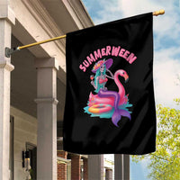 Summerween Mermaid Skeleton Garden Flag Beach Flamingo Halloween Girl - Wonder Print Shop