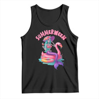 Summerween Mermaid Skeleton Tank Top Beach Flamingo Halloween Girl - Wonder Print Shop