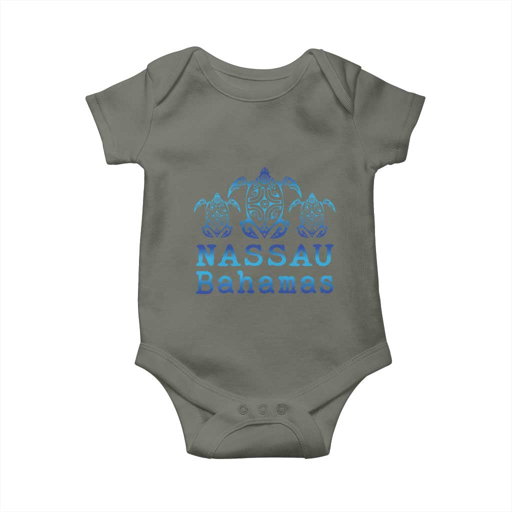 Nassau Souvenir Baby Onesie Sea Turtle Bahamas Beach Vacation - Wonder Print Shop
