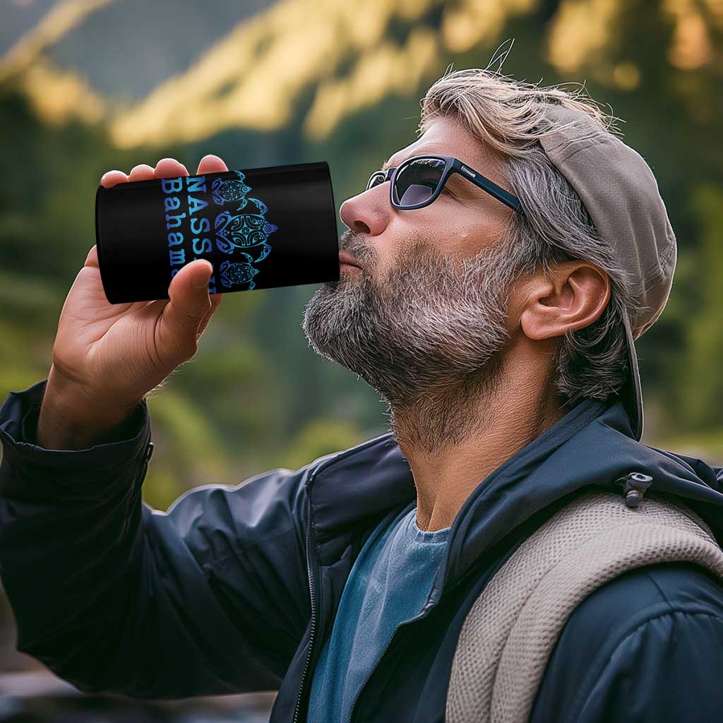 Nassau Souvenir 4 in 1 Can Cooler Tumbler Sea Turtle Bahamas Beach Vacation - Wonder Print Shop