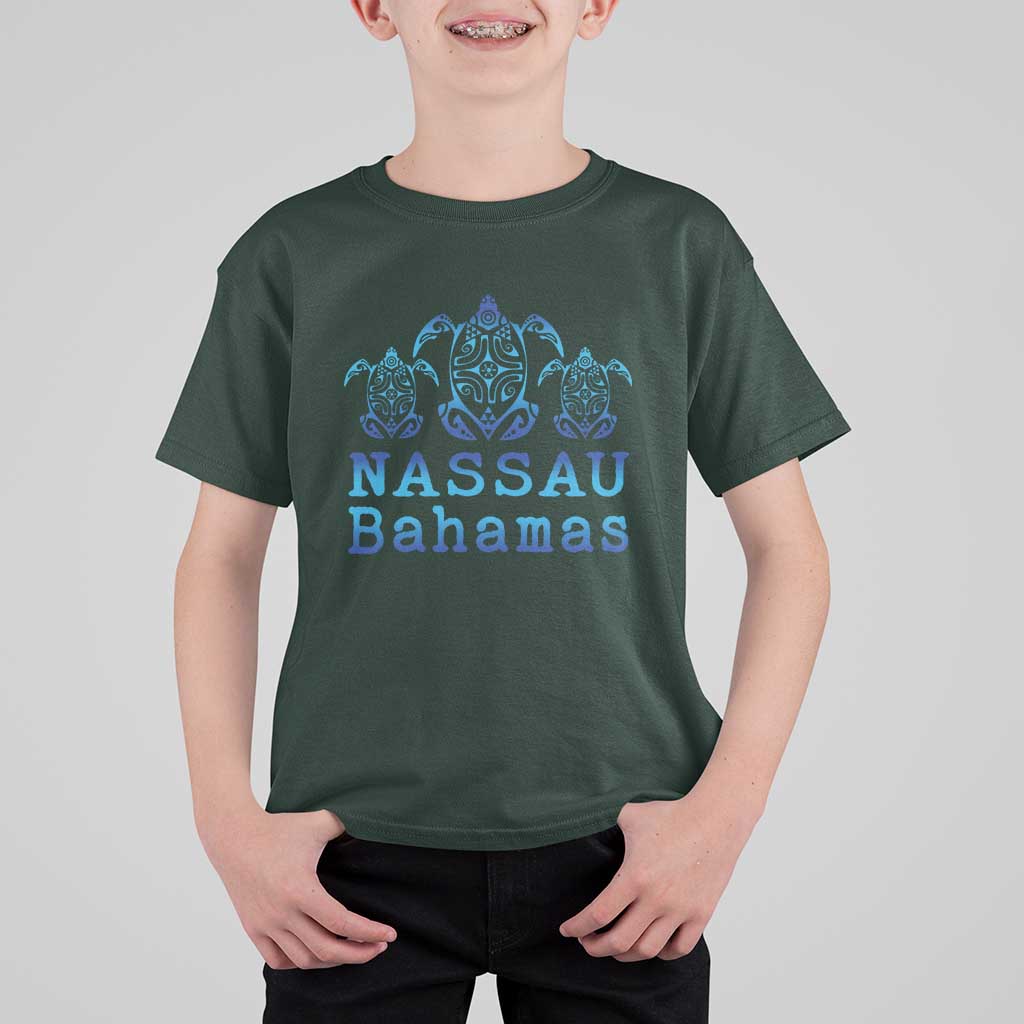 Nassau Souvenir T Shirt For Kid Sea Turtle Bahamas Beach Vacation - Wonder Print Shop
