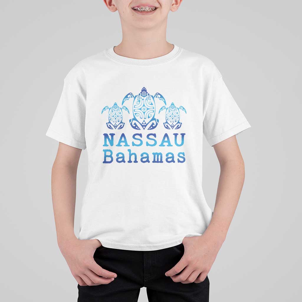 Nassau Souvenir T Shirt For Kid Sea Turtle Bahamas Beach Vacation - Wonder Print Shop