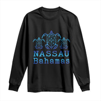 Nassau Souvenir Long Sleeve Shirt Sea Turtle Bahamas Beach Vacation - Wonder Print Shop