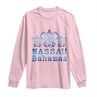 Nassau Souvenir Long Sleeve Shirt Sea Turtle Bahamas Beach Vacation - Wonder Print Shop