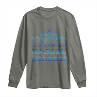 Nassau Souvenir Long Sleeve Shirt Sea Turtle Bahamas Beach Vacation - Wonder Print Shop