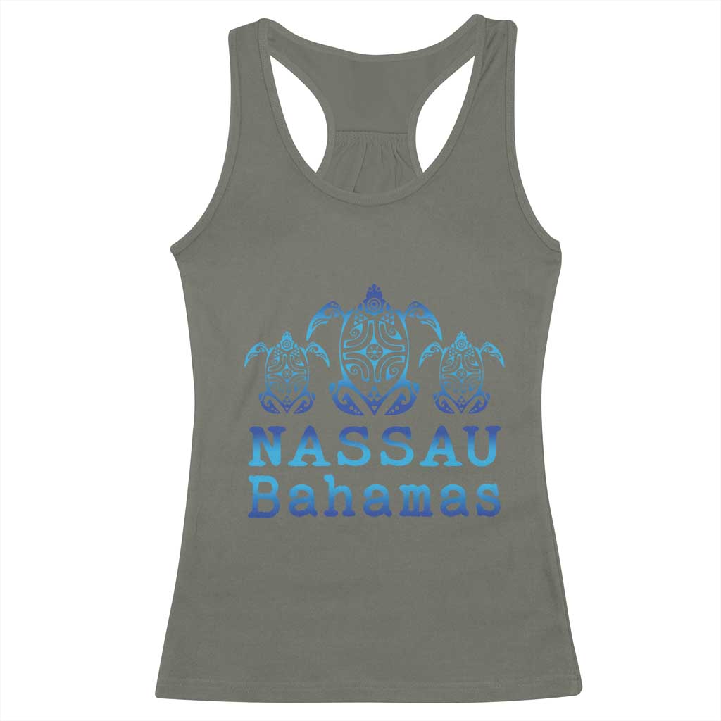 Nassau Souvenir Racerback Tank Top Sea Turtle Bahamas Beach Vacation - Wonder Print Shop