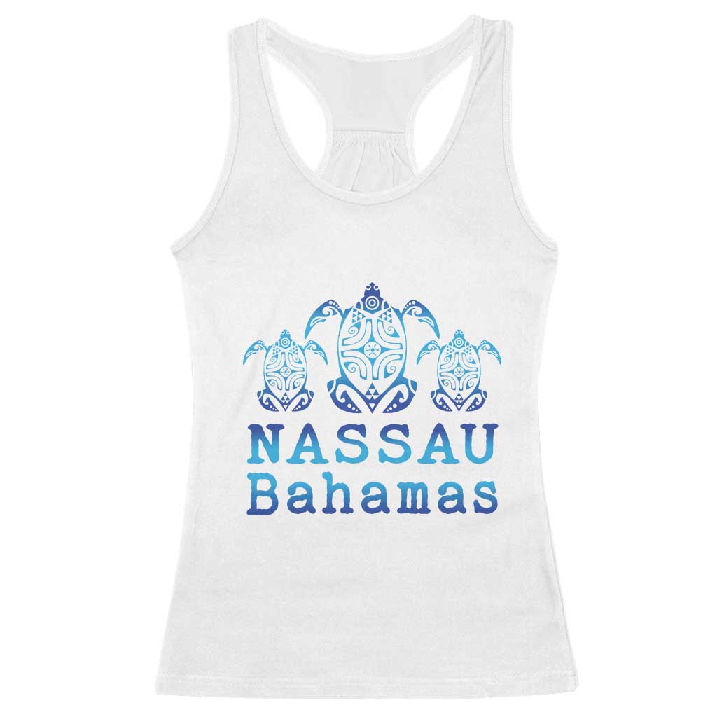 Nassau Souvenir Racerback Tank Top Sea Turtle Bahamas Beach Vacation - Wonder Print Shop