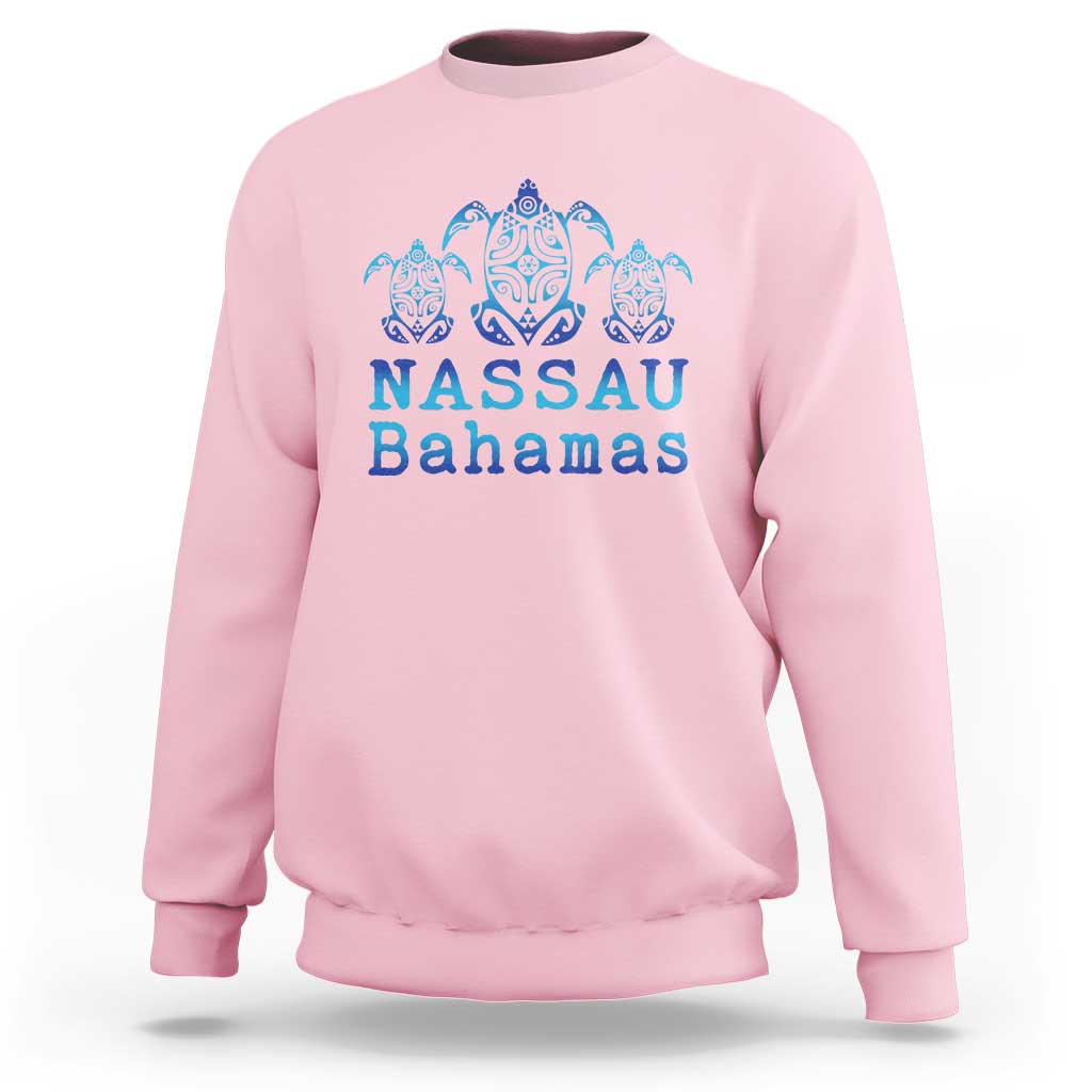 Nassau Souvenir Sweatshirt Sea Turtle Bahamas Beach Vacation - Wonder Print Shop