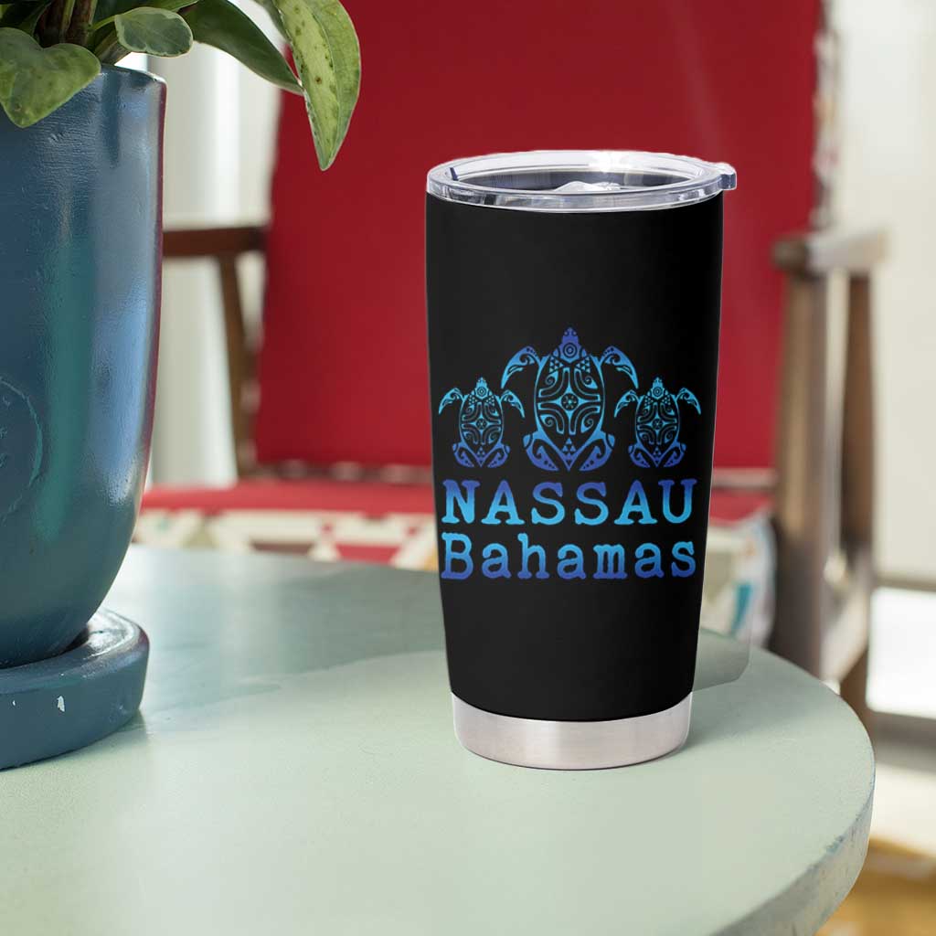 Nassau Souvenir Tumbler Cup Sea Turtle Bahamas Beach Vacation - Wonder Print Shop