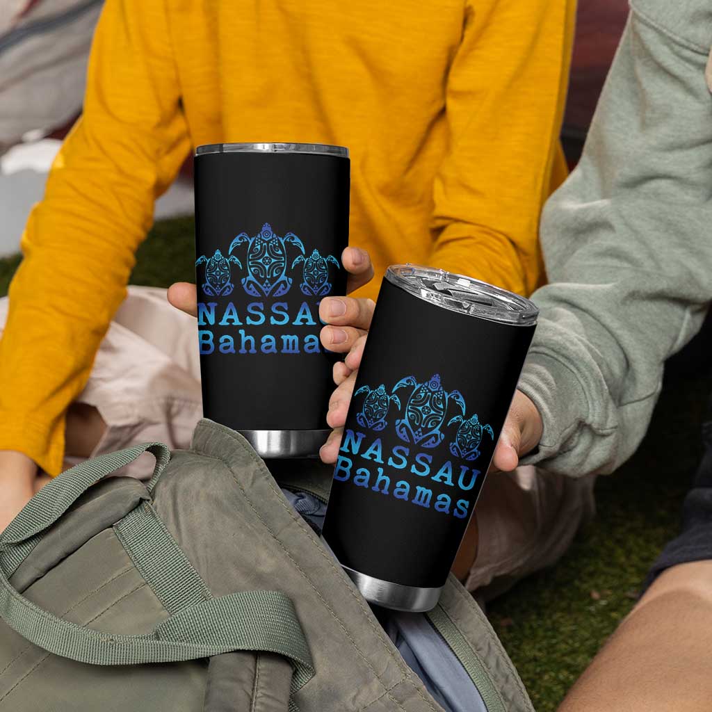 Nassau Souvenir Tumbler Cup Sea Turtle Bahamas Beach Vacation - Wonder Print Shop
