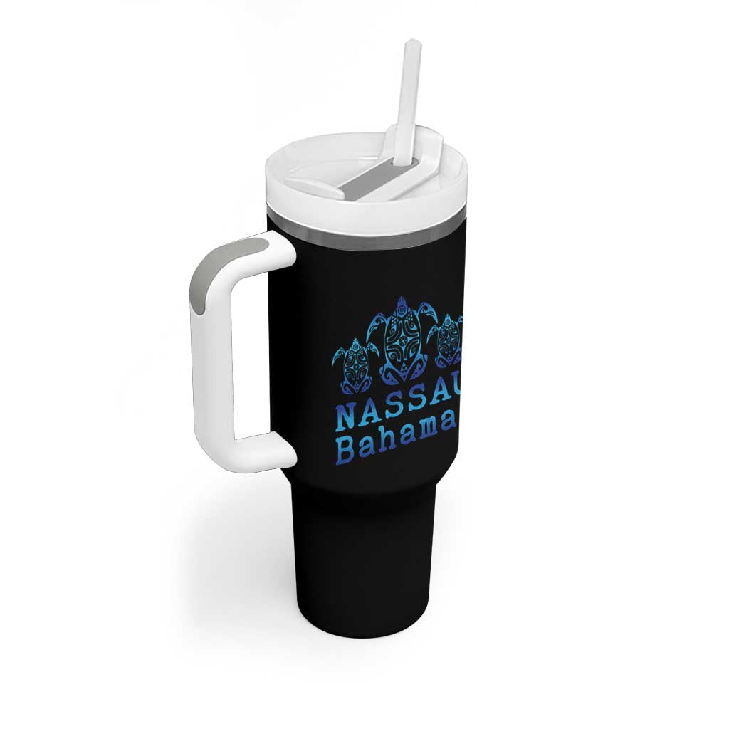 Nassau Souvenir Tumbler With Handle Sea Turtle Bahamas Beach Vacation - Wonder Print Shop