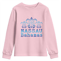 Nassau Souvenir Youth Sweatshirt Sea Turtle Bahamas Beach Vacation - Wonder Print Shop