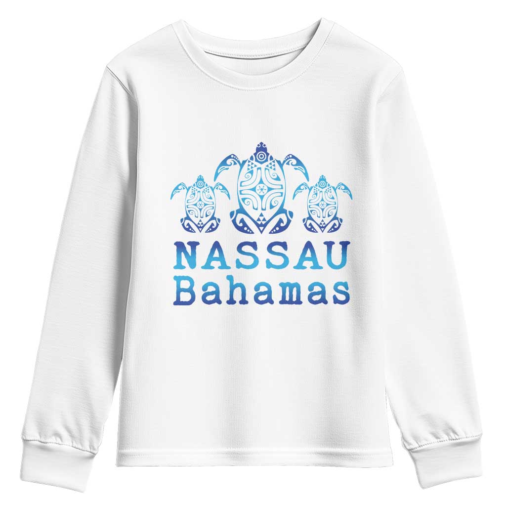 Nassau Souvenir Youth Sweatshirt Sea Turtle Bahamas Beach Vacation - Wonder Print Shop