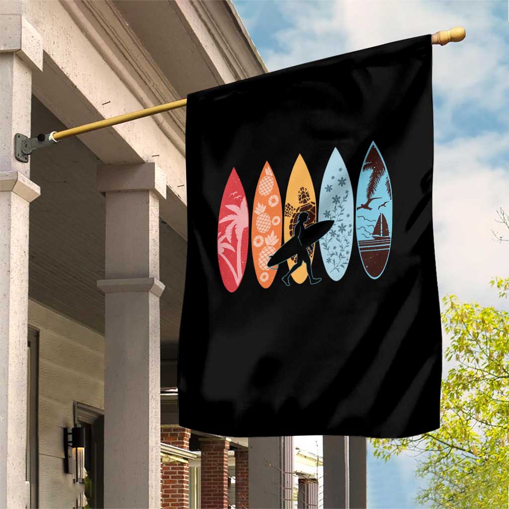 Surfboarder Garden Flag Hawaii Wave Surfing Surfboard Lover Beach Surfer - Wonder Print Shop